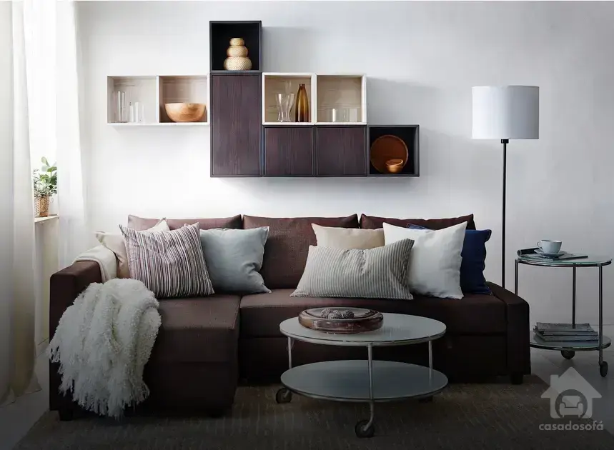 Decoração com Sofá Retrátil de Canto 6 Lugares