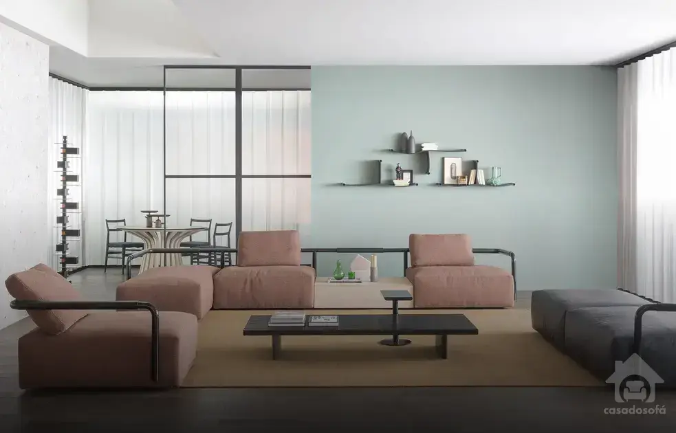 Ideias de cortinas que harmonizam com um sofá cinza
