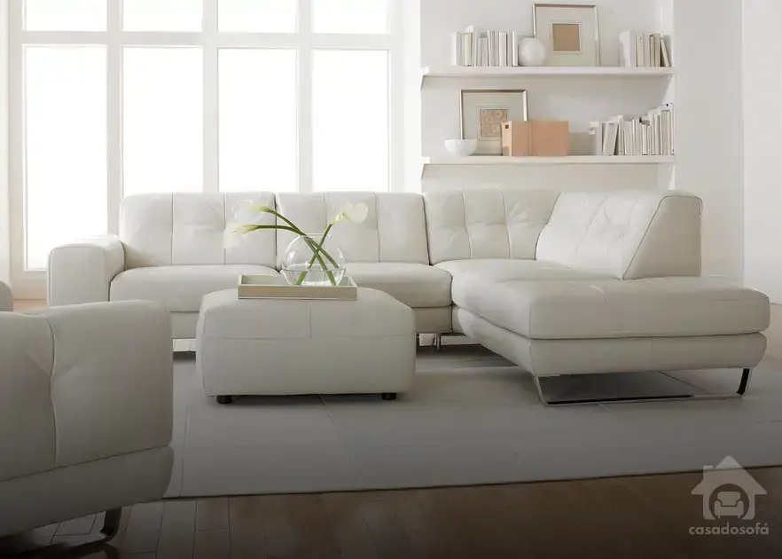 Principais características do sofá de canto retrátil com chaise e reclinável mola