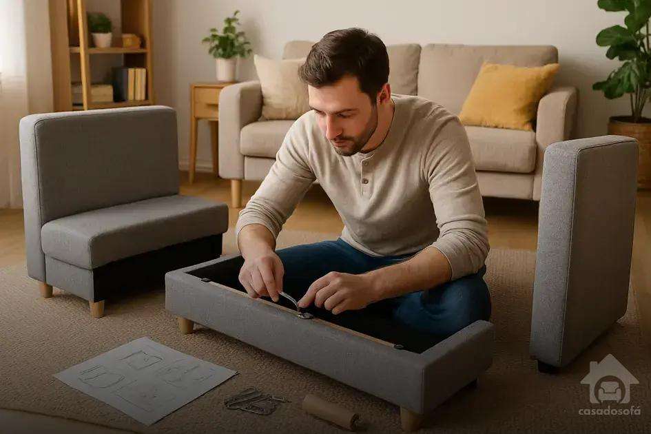Facilidade de montagem dos sofás Facilidade de montagem dos sofás