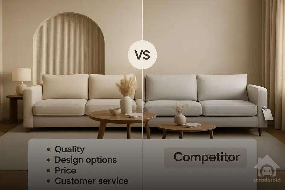 Sofás Mobly vs. concorrentes Sofás Mobly vs. concorrentes