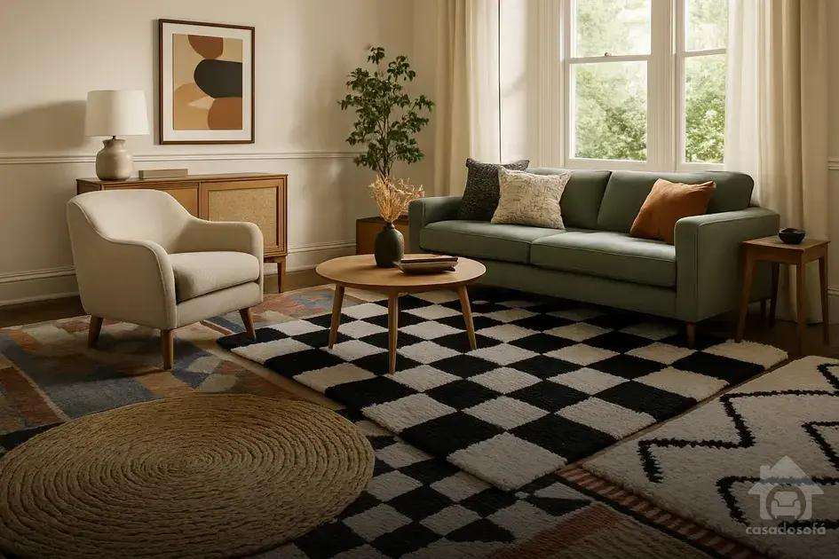 Sugestões de decoração com tapetes