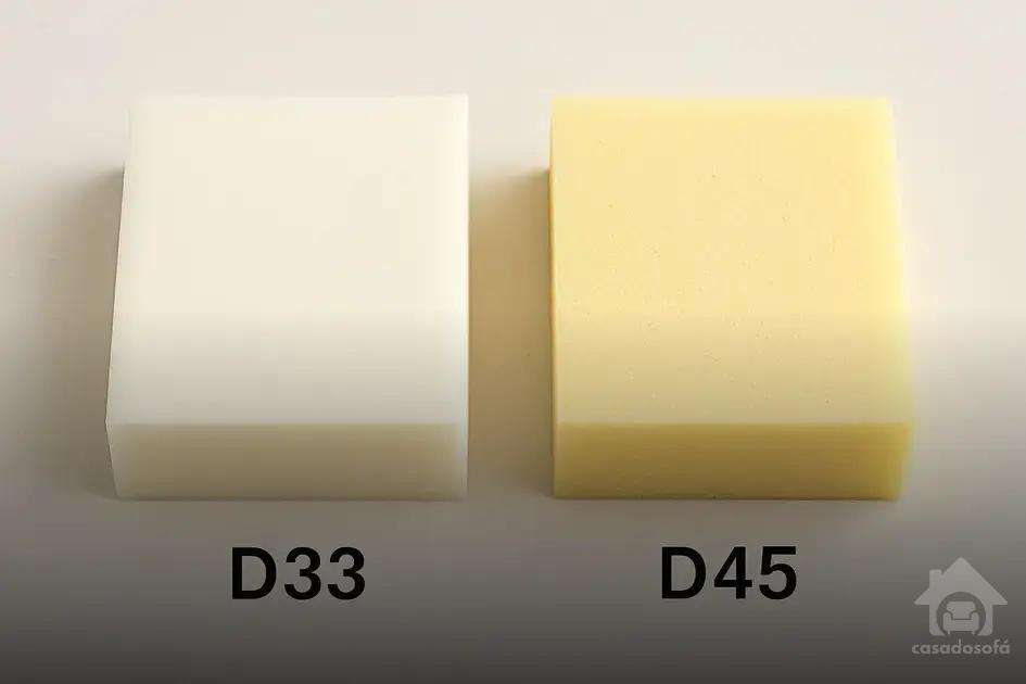 Espuma D33 ou D45 para sofá: qual a diferença e qual escolher?